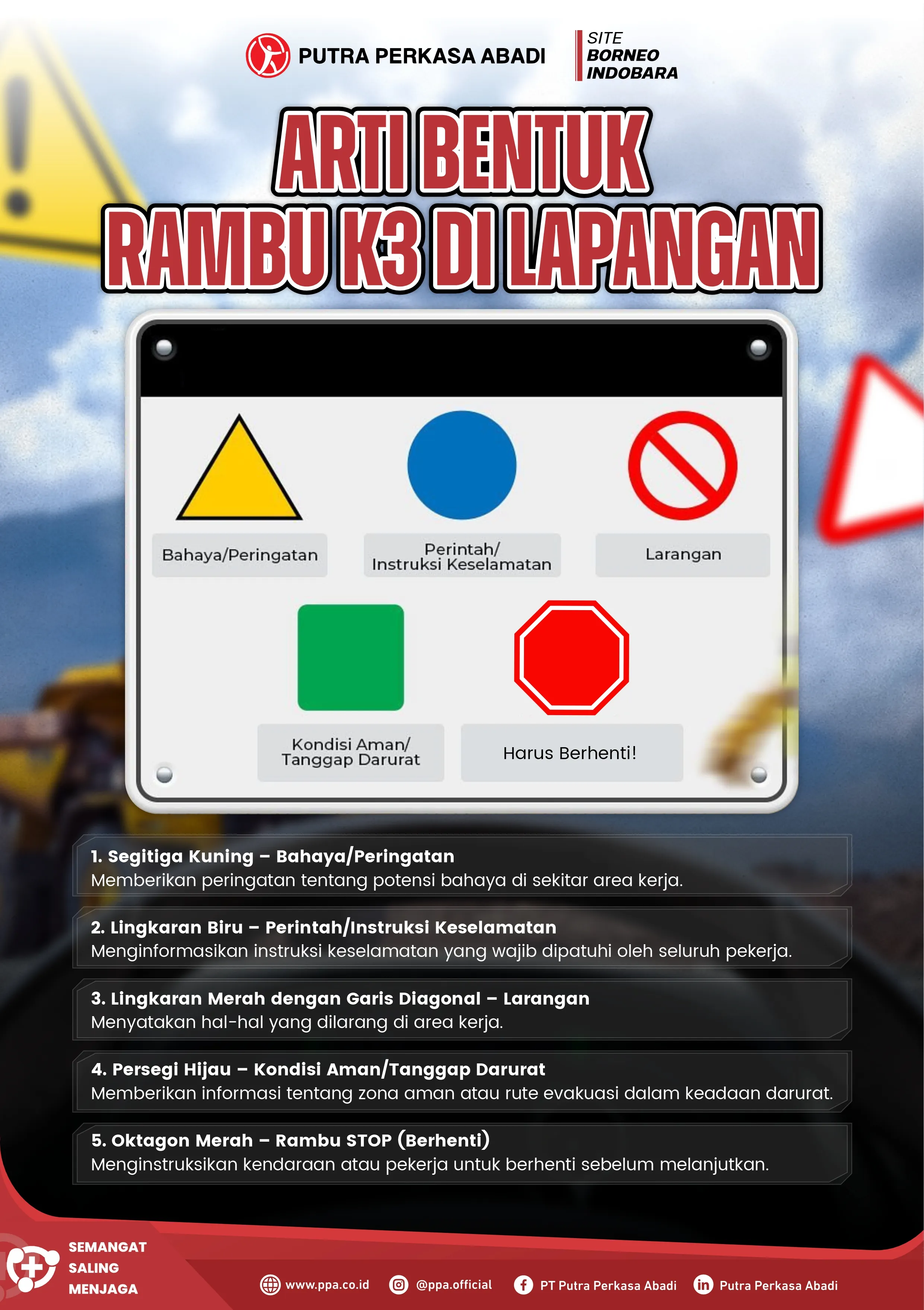 Arti Bentuk Rambu K3 di Lapangan
